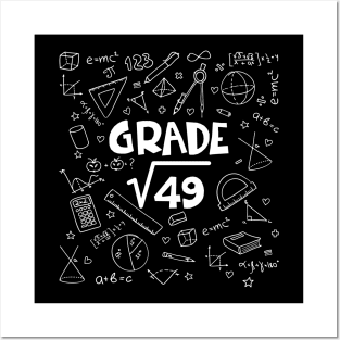 7th Grade Math Square Root Of 49 Back To School Posters and Art